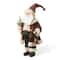 Glitzhome® 18" Faux Fur Christmas Woodland Santa Figurine